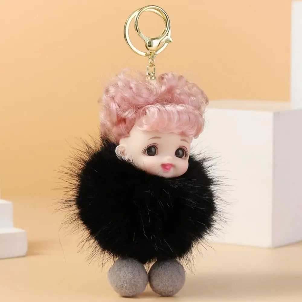 Funny Baby Doll Soft Pink Hair Kawaii Bag Accessories Fashion Cute INS Plush Dolls Pendant Key Decor Ornaments