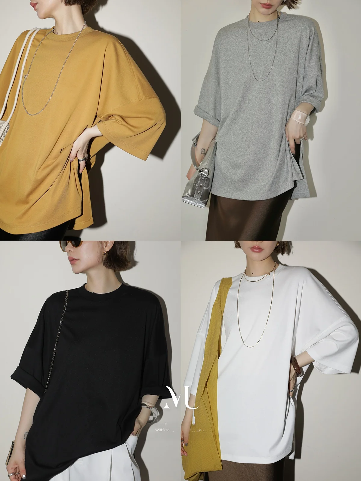 

Molin ROW Batwing Sve T-irt Women's Loose ort Sve Summer Faion Oversize round Ne Polyester Cotton Blend T-irt