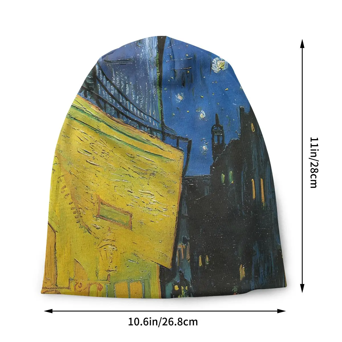 Cafe Terrace At Night Outdoor Thin Hats Vincent Van Gogh Bonnet Special Skullies Beanies Caps