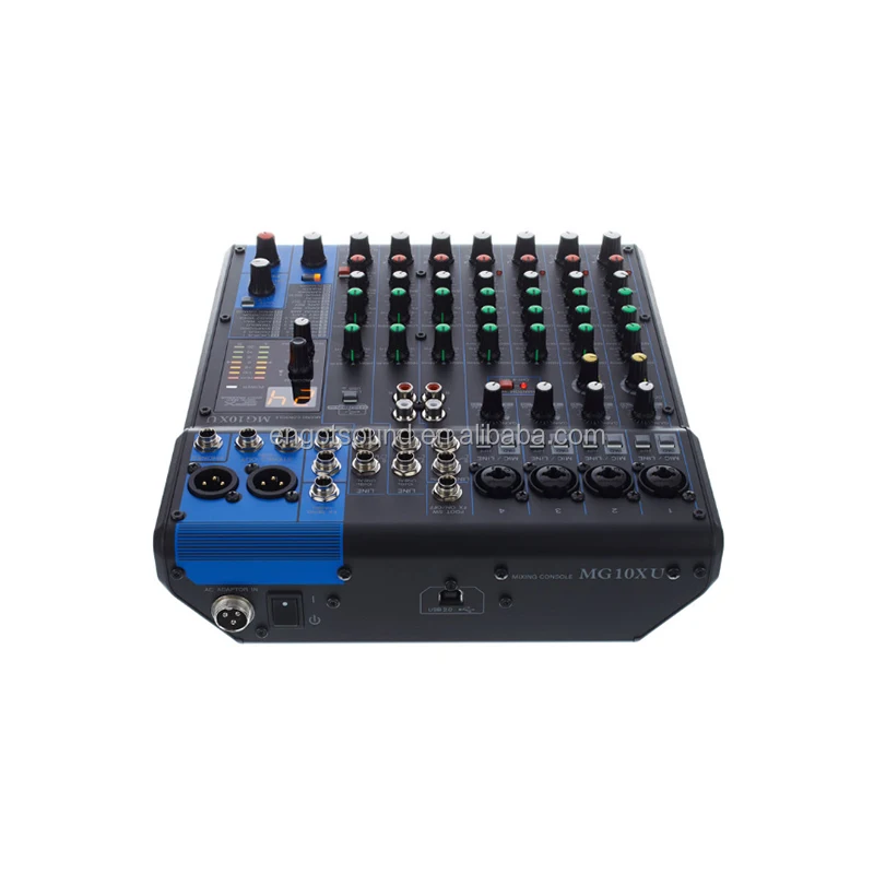 Imagem -04 - Professional Audio Sound Placas 10 Canais 24 Dsp Effect Pro Mixer Áudio para Gravação de Palco Mg10xu