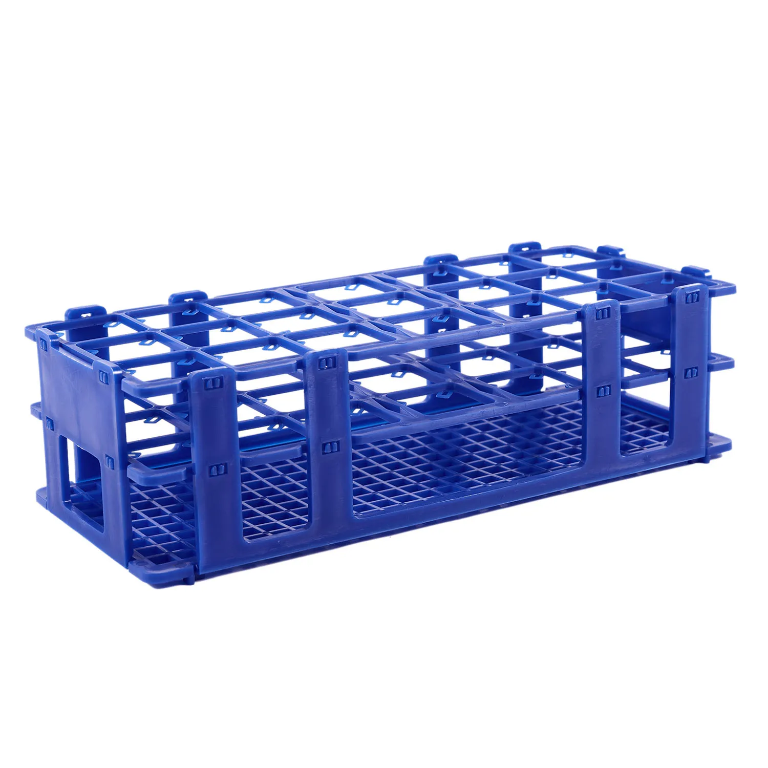 Caja de plástico azul con 21 agujeros, soporte para tubos de centrífuga de 50ML