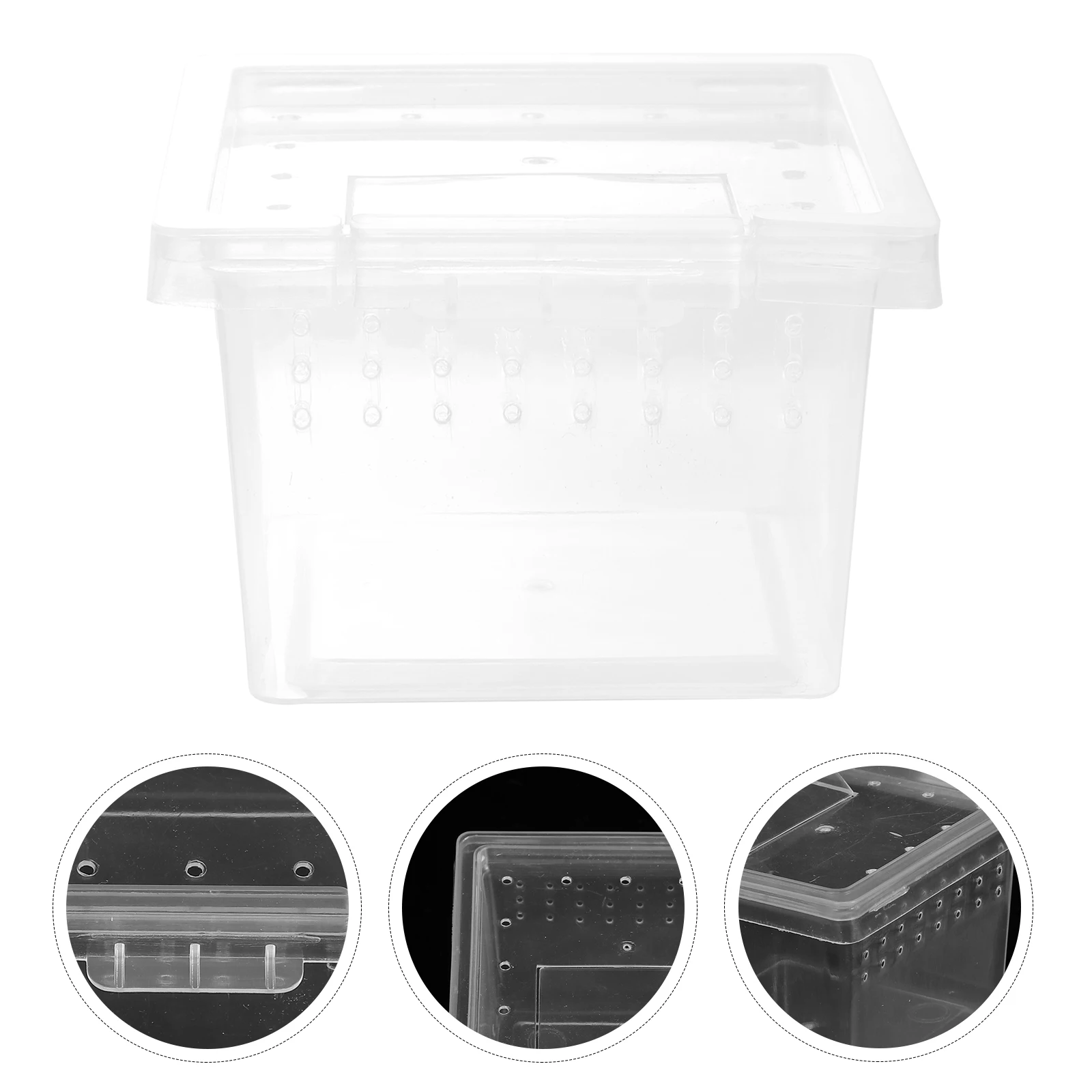 

Transparent Reptile Breeding Lightweight Ventilated Feeding Container For Turtles Spiders Snakes