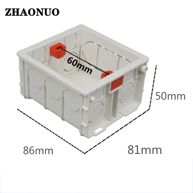 Type 86 Wall Switch Socket Junction Box Splicing Cassette PVC Concealed Bottom Box Wire Plastic Cases