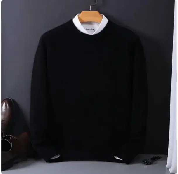 2025kaschmir Pullover Oansatz Pullover männer Lose Übergroßen M-3XL Gestrickte Untere Hemd Herbst Winter Neue Koreanische Casual Männer Top – Detail 8