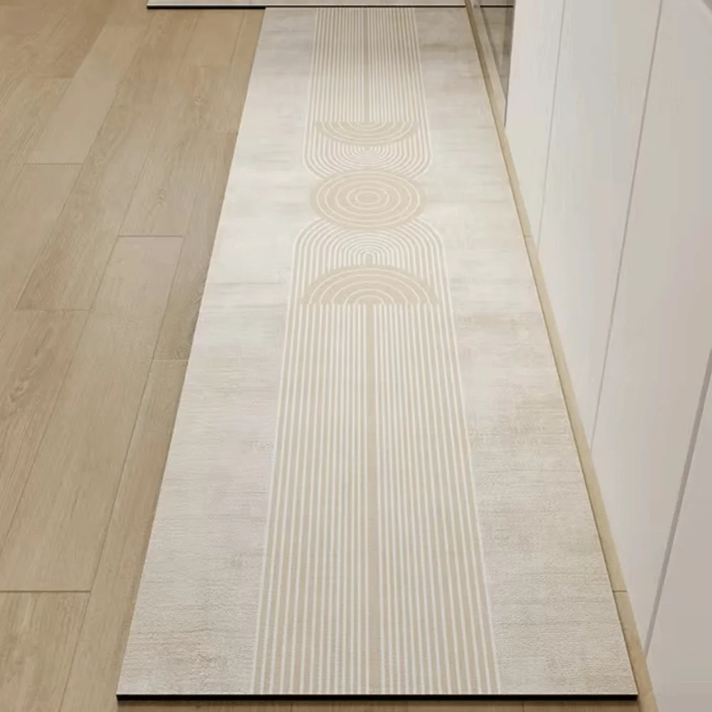 

Прямоугольный коврик для кухни с геометрическим узором, удлиненный, противоскользящий, впитывающий, для ванной комнаты и прихожей