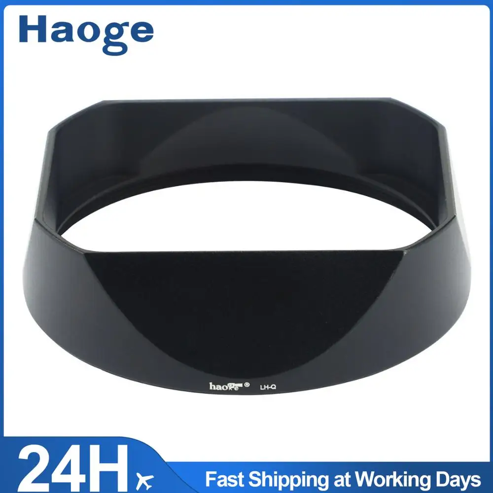 

Металлическая квадратная бленда Haoge LH-LQ для цифровой камеры Leica Q2 Q Q-P QP q, аксессуары черного цвета