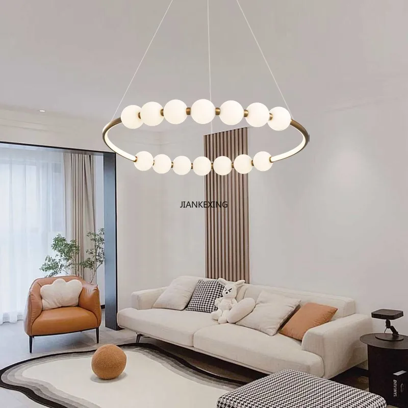 Nieuwe Minimalistische Ring Led Hanglampen Restaurant Woonkamer Slaapkamer Studie High-End Ronde Huis Decor Verlichtingsarmaturen