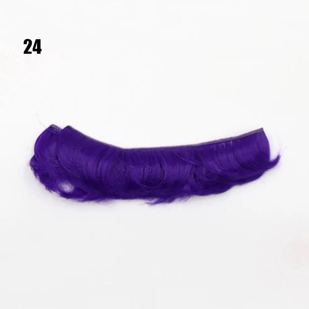 

1PC Kids Gifts High-Temperature Handmade Short Curly Wigs 1/6 1/4 1/3 Doll Fringe Hair Mini Dresses