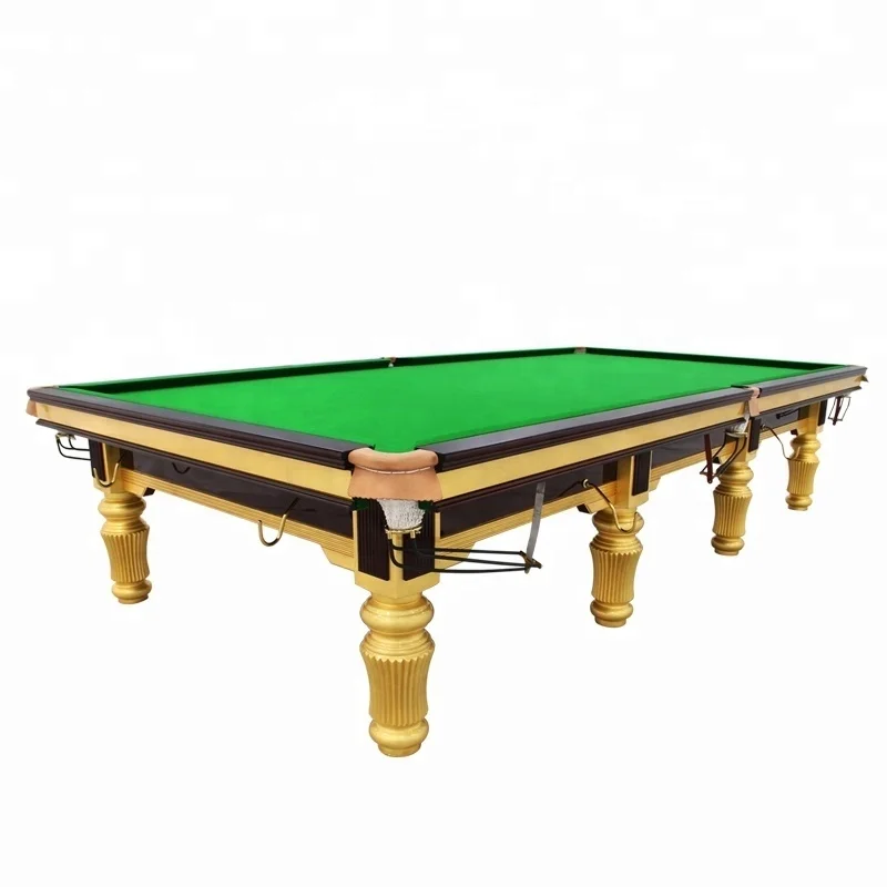 China Manufacturer solid wood first class slate 10ft 12ft game play  steel cushion snooker billiards table for club