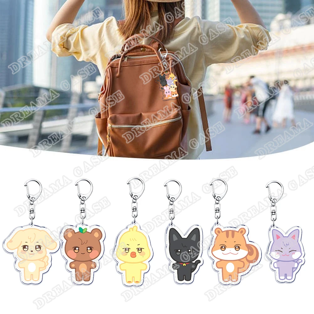 Gantungan Kunci Kpop Kartun Lucu Aksesori Llaveros Tas Jimat Atiny Seonghwa Dompet Gantungan Kunci Wanita Gantungan Kunci Hadiah Penggemar Perhiasan