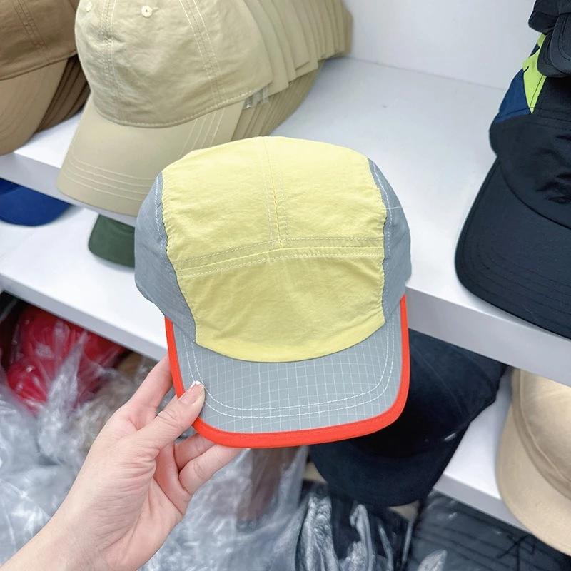 Outdoor Summer Quick-Drying Baseball Cap for Men Women  Five-Panel Hat Big Head Wide Brim Sunshade Casual Flat Edge Baseball Cap