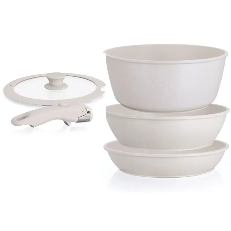 New removable handle cookware set thickened high-value non-stick pan multi-functional kitchen utensils household gifts