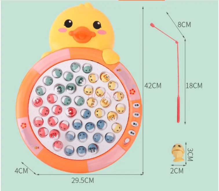 Yellow Duck Electric Fishing Toy Magnetic Fish Tongyi Intelligence Early Education