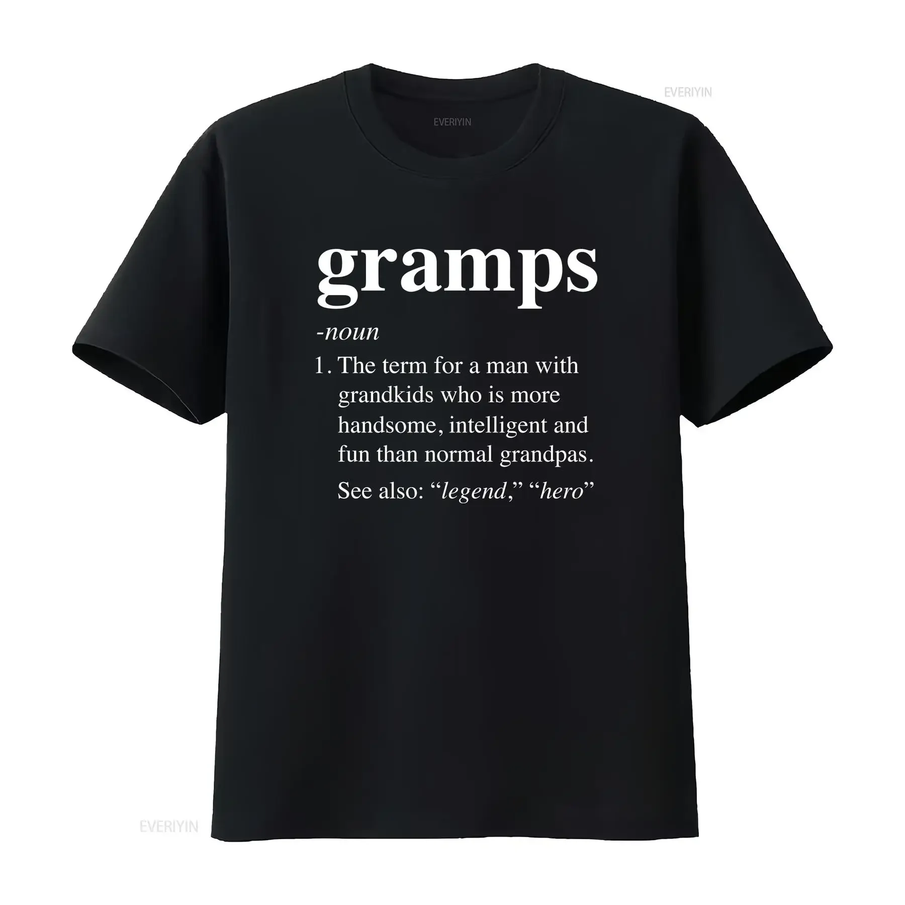 Gramps Definition T Shirt for Men Grandpa Defined Funny Birthday Christmas Fathers Day Grandfather from Grandkids vintage homme