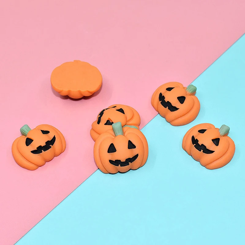 Resin Halloween Flat Pumpkin DIY Cream Glue Mobile Phone Case Sticker Hair Accessories Creative Kettle Sticker Material