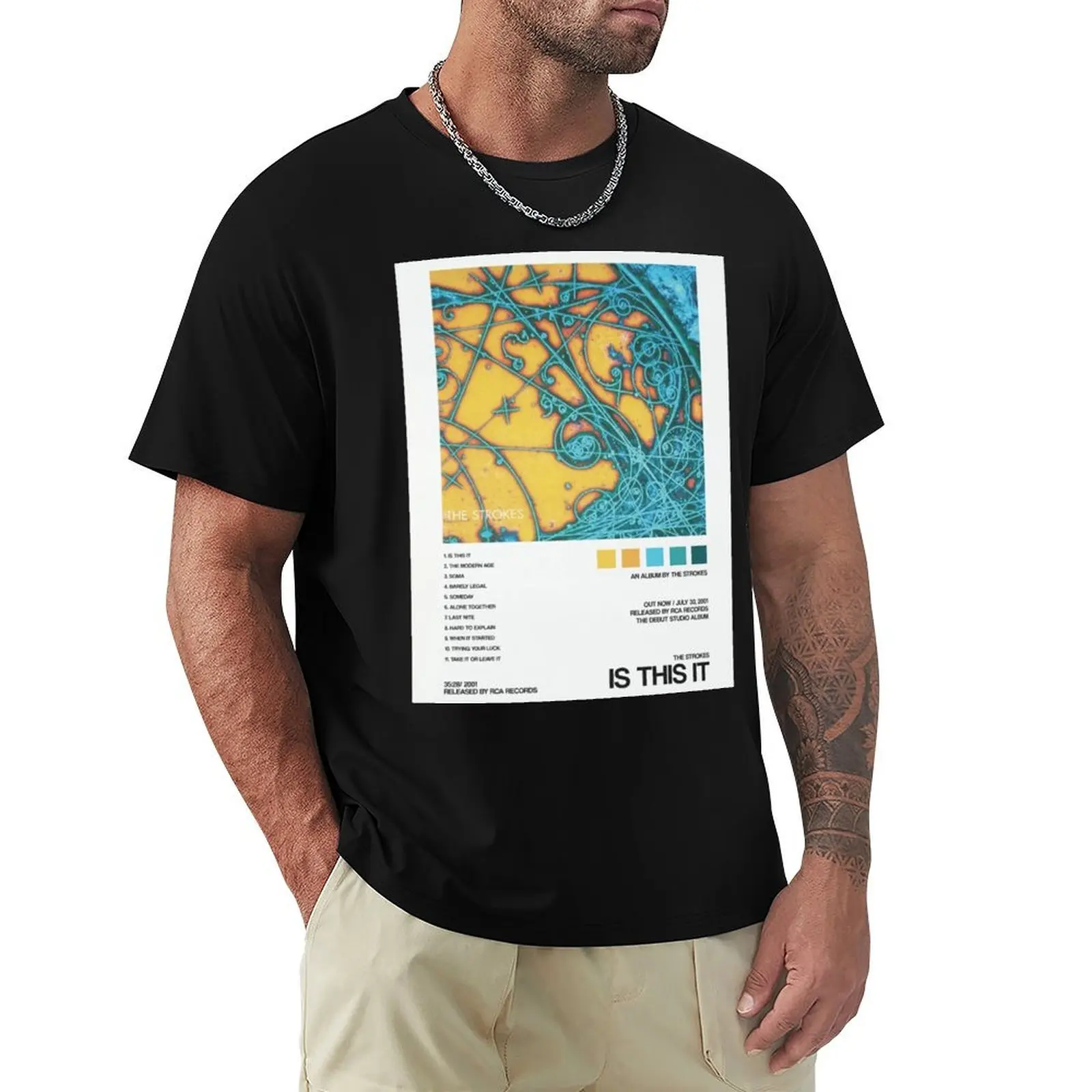 The This Blue Abstract Poster T-Shirt Moisture Control Sports Tee