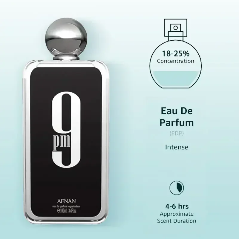 Sexuellement Original de Haute Qualité pour Homme, Cologne 100ml, 9pm, Phermonones, Hormones sulfTenues, Spray Corporel, Mini Coffret Cadeau, Sexy