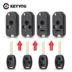 KEYYOU Update Modified 2/3/4 Buttons Car Key Shell For Honda Accord Pilot Cr-V Key Housing Civic Insight Ridgeline 2003-2013