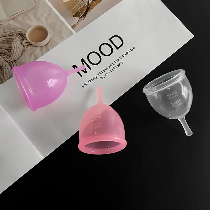 1pcs Silicone Menstrual Cup Medical Lady Period Cup Sterilizer Menstrual Cup Menstruation Women Reusable