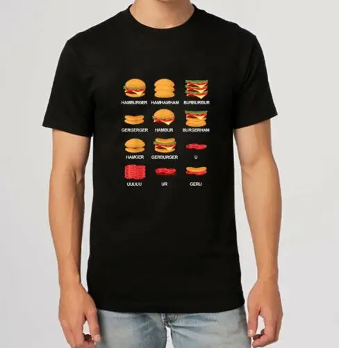 Funny Hamburger Burger Meme Cheeseburger Humor T-Shirt S-3XL