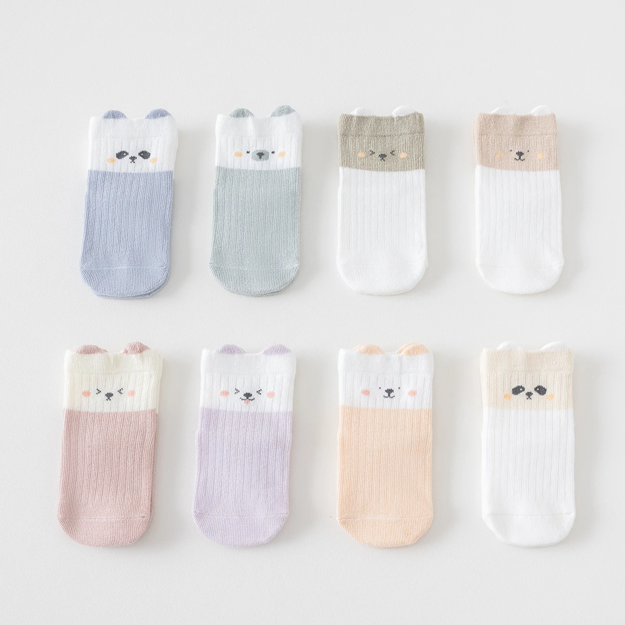 

4Pair Spring Autumn Baby Socks Soft Breathable Children Cotton Sock Cartoon Newborn Footwear 0-3Year Boy Girl Kids Mid Tube Sock