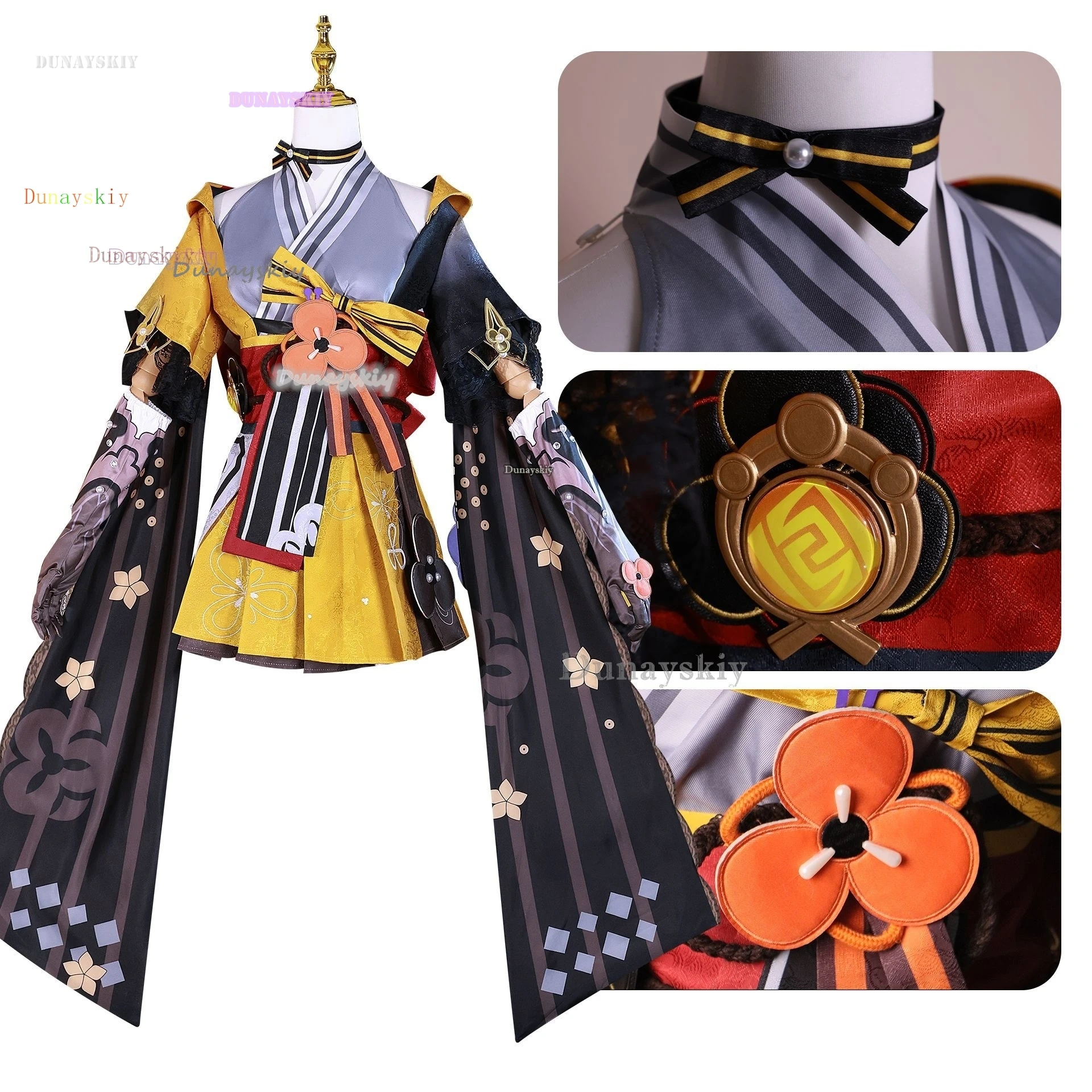 Spiel Genshin Impact Chiori Cosplay Cosplay Kostüm Kleid Uniform Accessoires Requisiten Chiori Perücke Halloween Kostüme für Frau Mann