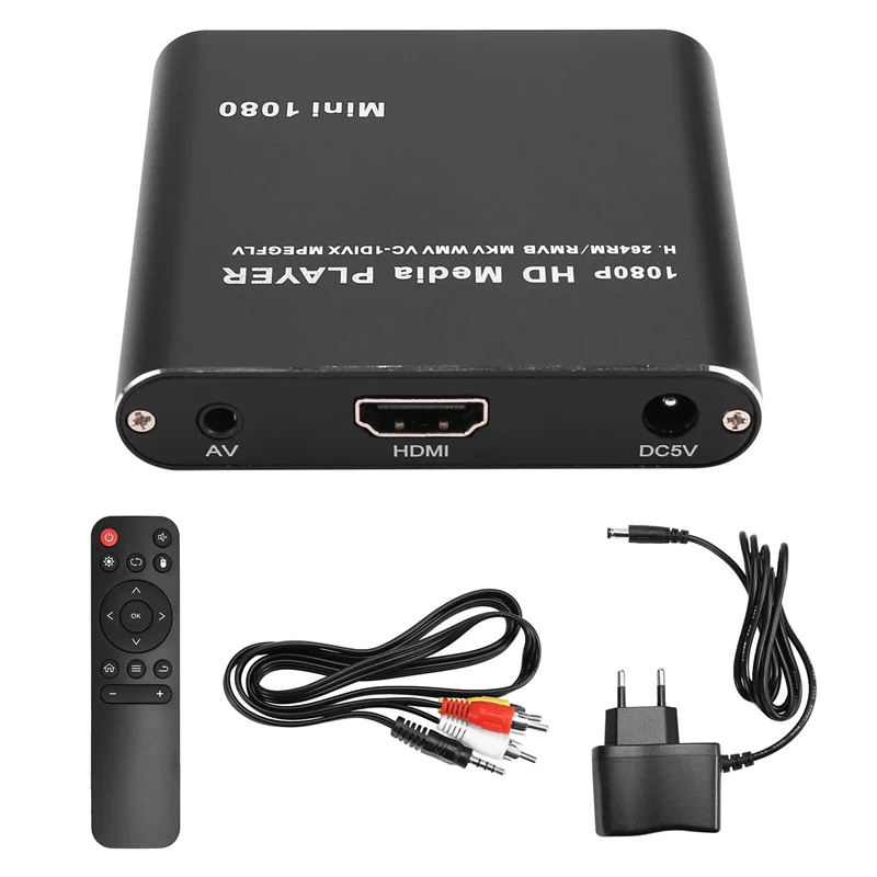 CABE-3X MKV H.264 HDD Multimedia Player Full HD 1080P USB Media Player With SD Media TV Box EU PLUG