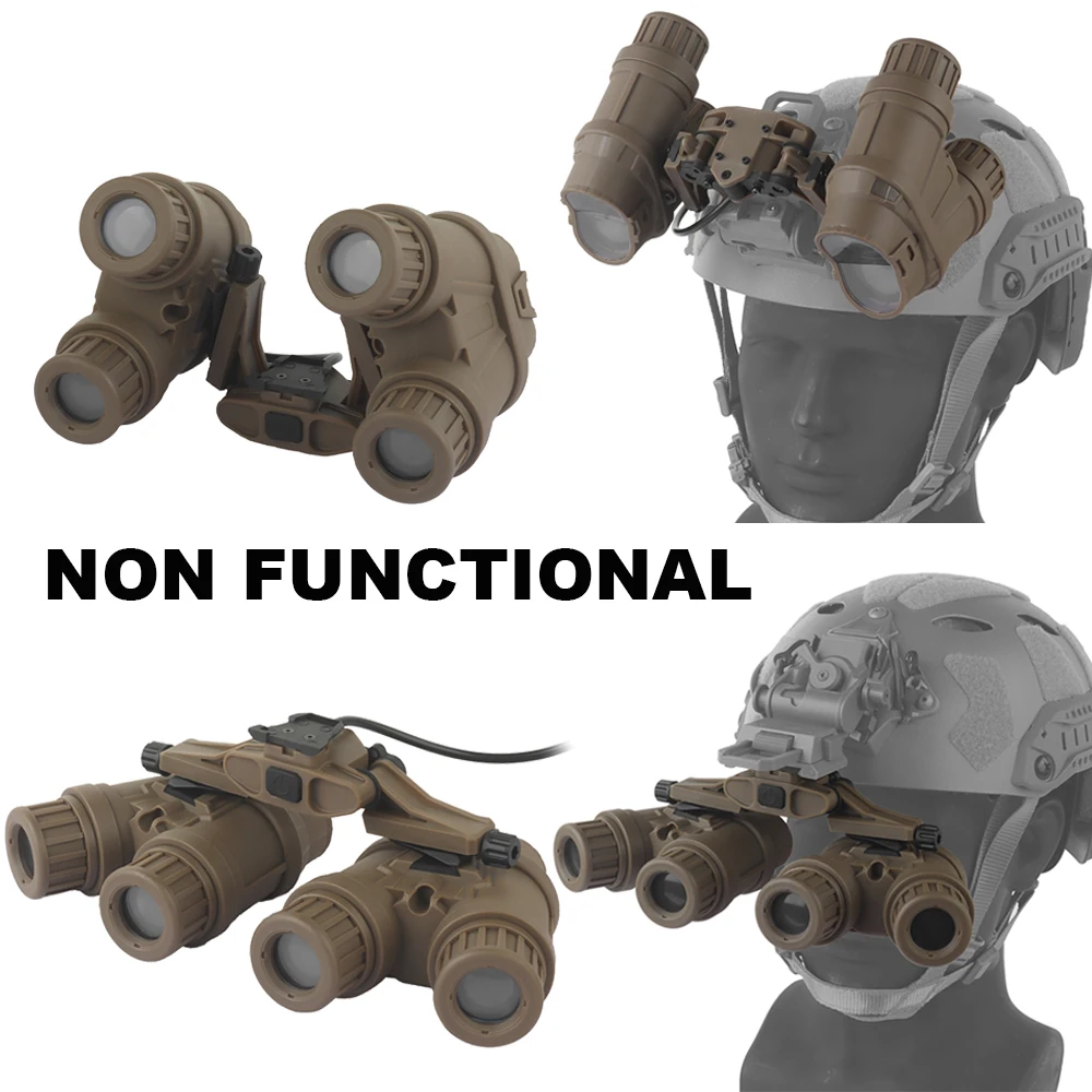

GPNVG-18 NVG Dummy Model Side Flipping Version Tactical FAST Helmet Four-Tube Night Vision Goggle Simulation Dummy Props