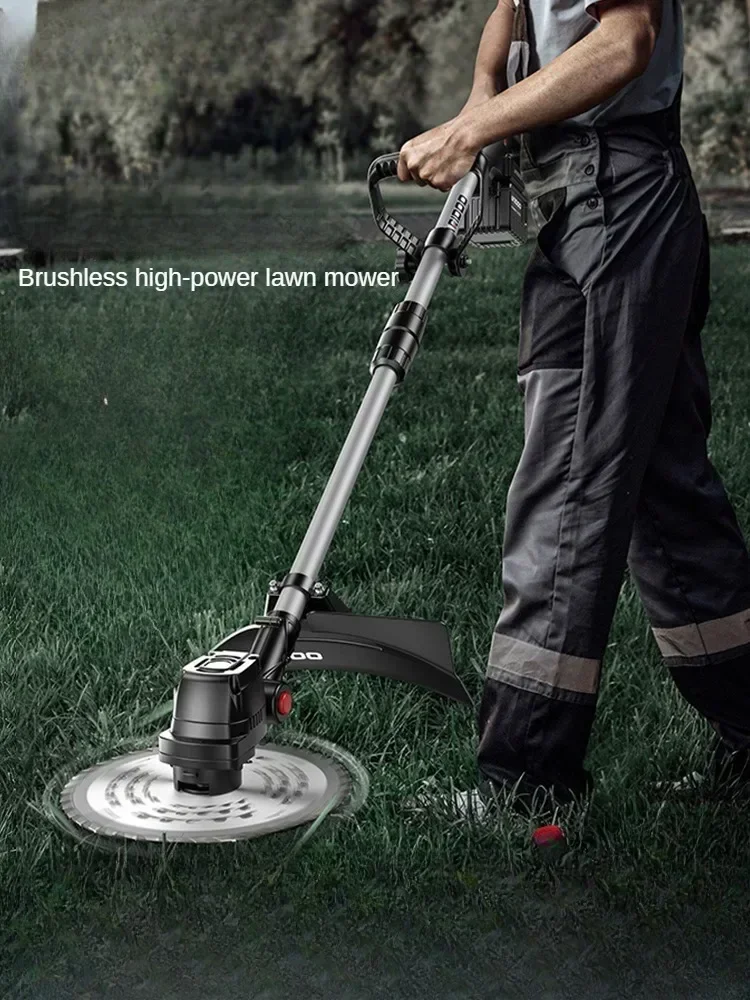 110V/220V Powerful Cordless Brushless Lawn Mower with Lithium Battery for Efficient Grass Cutting AK