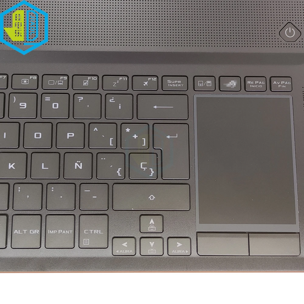 Imagem -06 - Teclado Retroiluminado Colorido do Touchpad Rgb Espanhol do ui Asus Rog Zephyrus Gx701gw Gx701 Gx701gx 90nr01u1 13nr00x0am1501