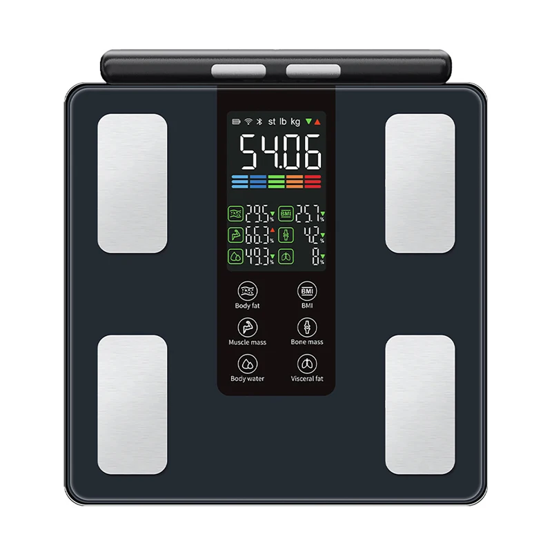 Smart Digital Body Composition Scale Bioimpedance Body Fat Weight Scale Health Tracker Smart Body Balance Scale