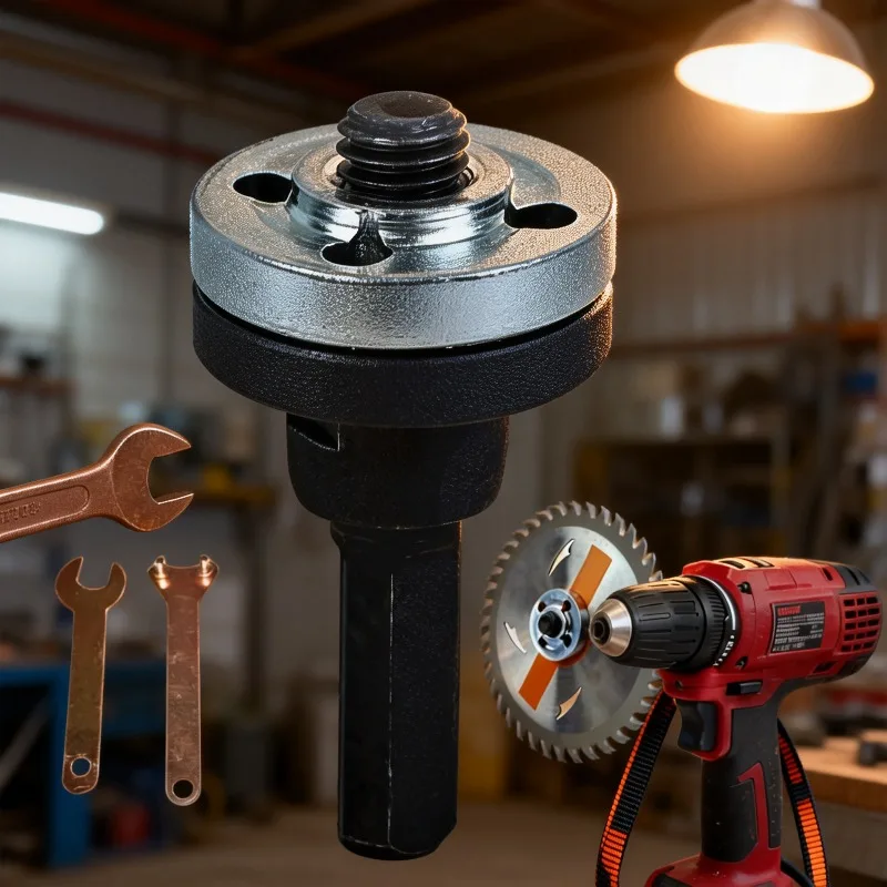 

Universal Drill Adapter with Flange Nut Parts Kit Converts Hand Drill To Cutter Polisher for Metal Wood and DIY Projects