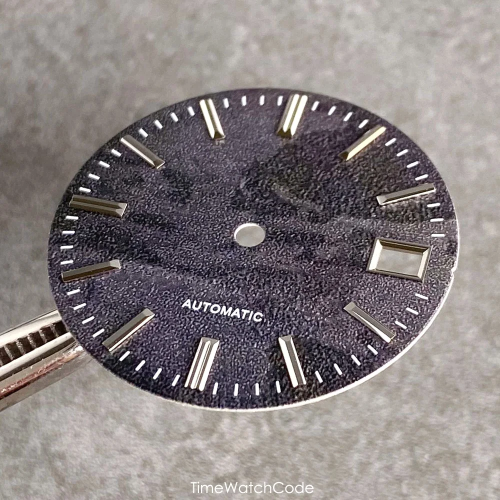 Tandorio Watch Dial Face Metallic Markers for NH35 NH36 NH38 NH70 NH71 NH72 Automatic Movement 28.5mm Sword Hands