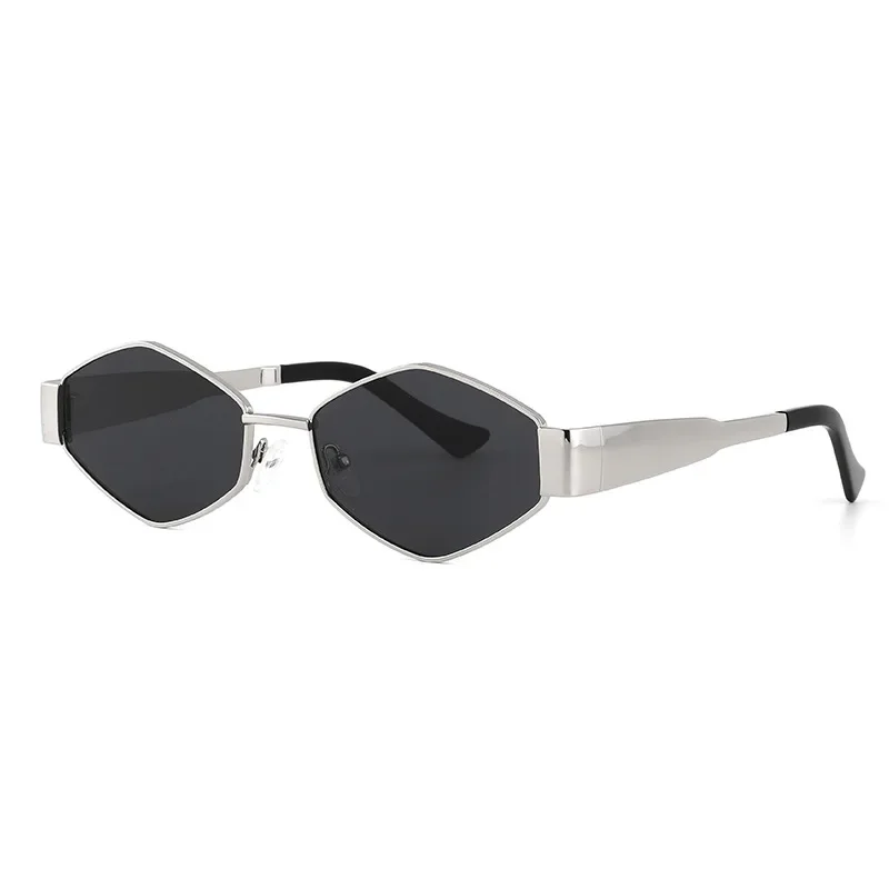 2024 Star-style Retro Diamond-shaped Metal Sunglasses Luxury Brand Elegant Designer Sun Protection and UV Protection Sunglasses