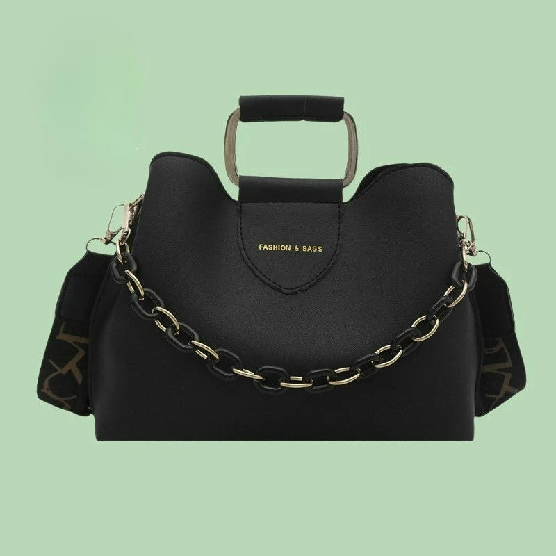 

Сумка большой вместимости, женская высококачественная текстурированная сумка через плечо с широким плечевым ремнем, универсальная портативная сумка-ведро в стиле ретро