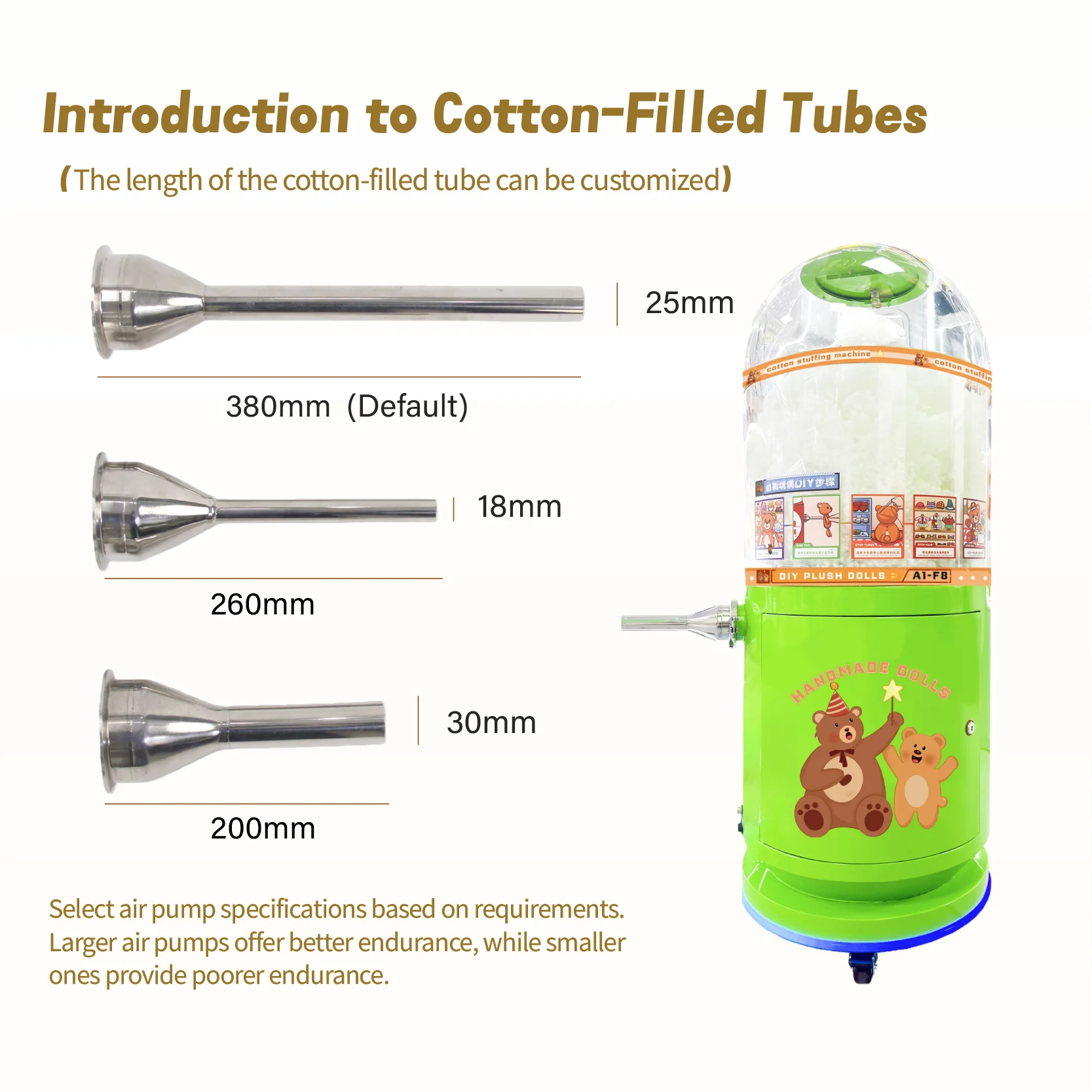 110V Dual Voltage High Efficiency Semi-Automatic Pillow Cushion Toy Filling Machine 1600W Motor External Compressor CE