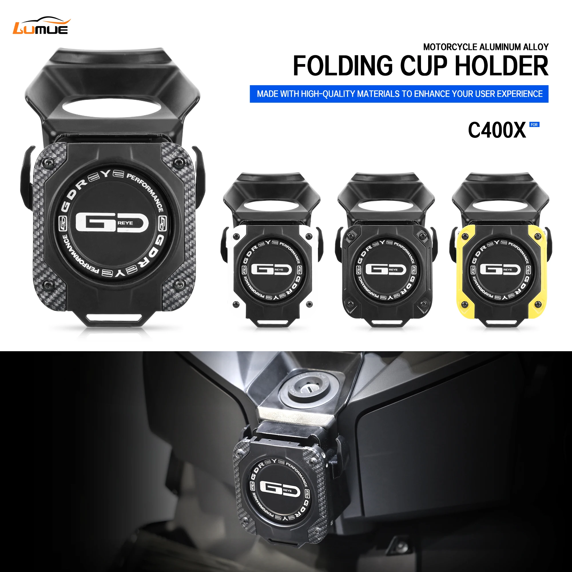 

Motorcycle Aluminum alloy Cup Holder Fit For BMW C400X 2019-2025 Beverage Water Bottle Special Cup Holder with base couple
