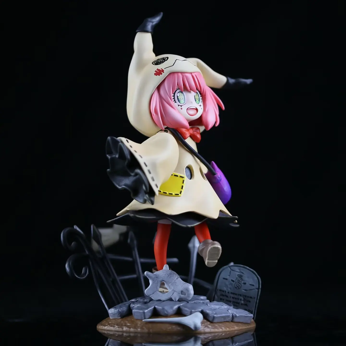 22 cm Spy x Familie Anime Anya Forger Action Figur Anya Cosplay Mimikyu Figur Sammlung Statue Modell Ornament Schreibtisch Spielzeug Geschenk – Detail 9