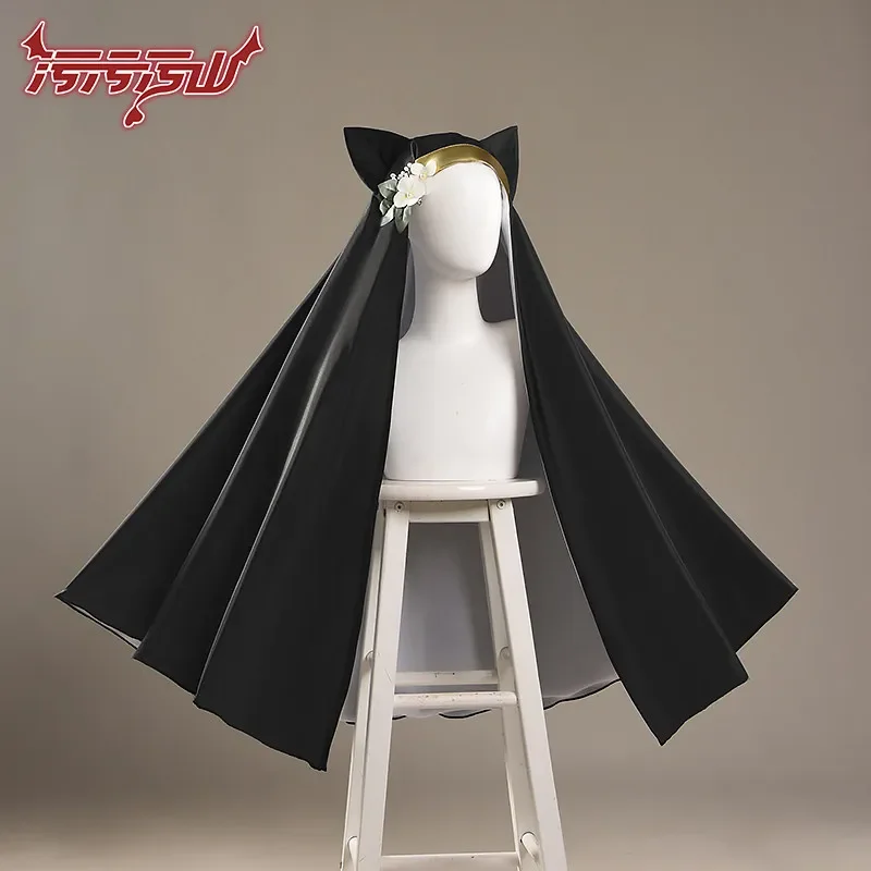 Sexy Nun Cosplay Blue Archive Mary Black Patent Leather Bodysuit Long Cape Anime Women Outfit For Private Photoshoot Halloween - view 4