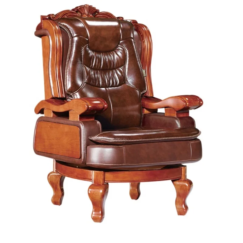 leather office human body, engineering  study  reclining four-legged rotating cowhide class