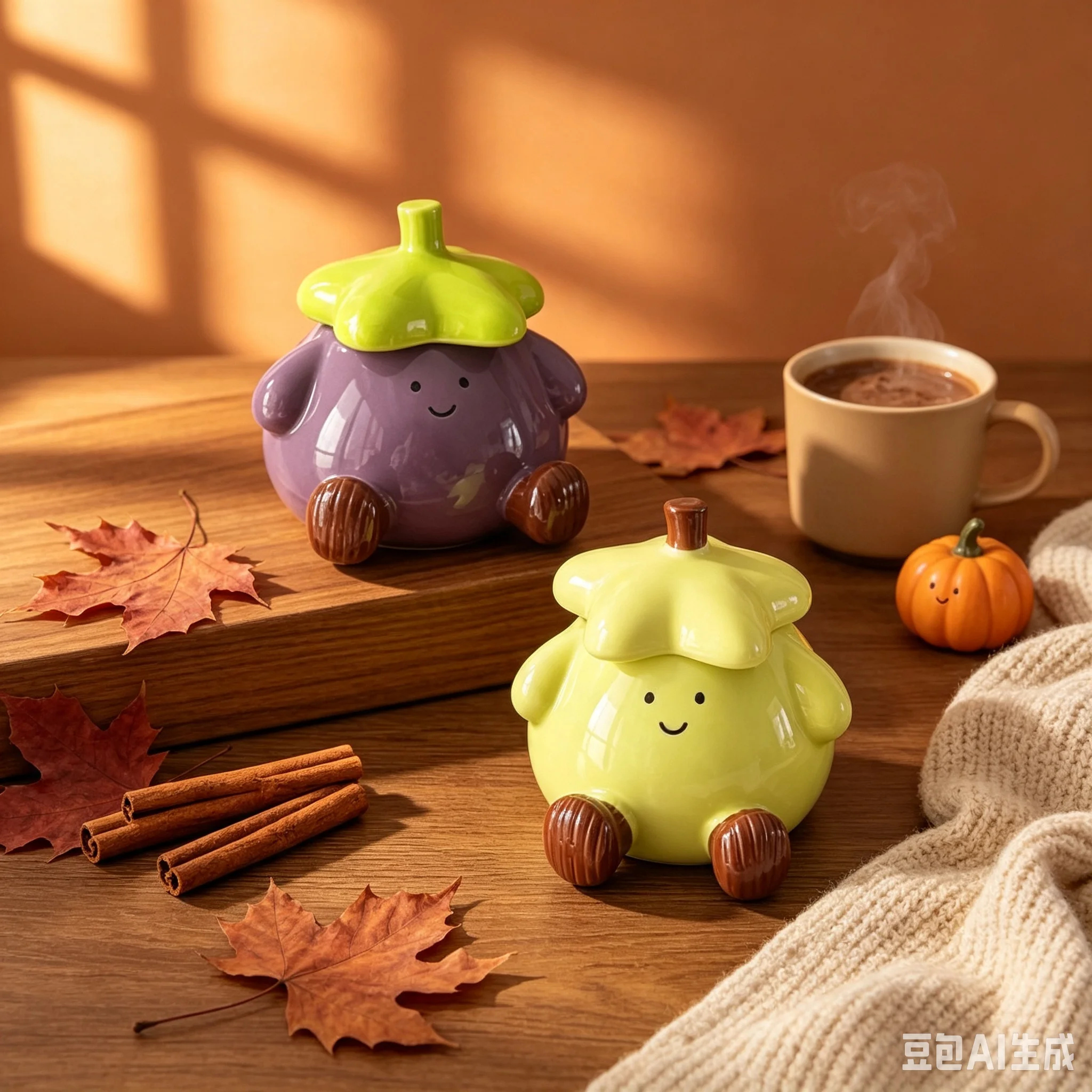 Cute Birthday Gift Funny Smiling Eggplant Ceramic Mug with Lid for Boys Unique Kitchenware Home & Garden
