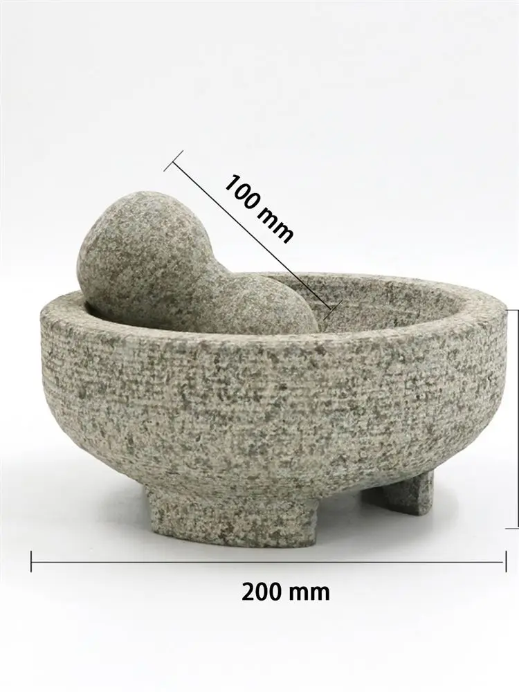 

Handmade Old Sle Stone Mortar for inding Garlic And Tea Dip Sauce Traditional Kitchen Tool Stone Pestle And Mortar