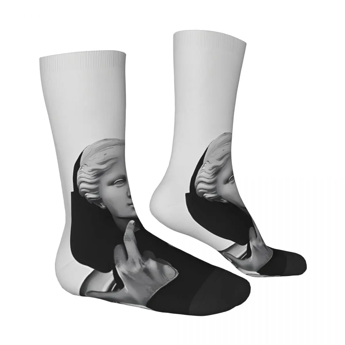 Greek Statue Wearing Hoodie Socks Male Mens Women Summer Stockings Hip Hop