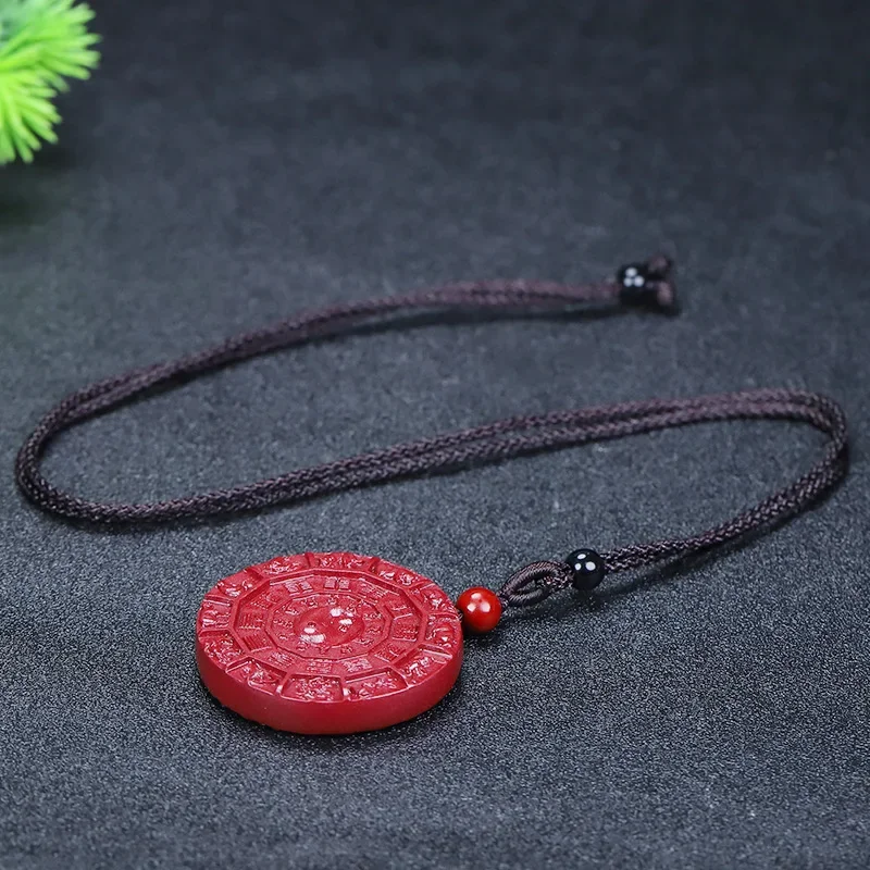 Purple Gold Sand Tai Liangyi Bagua Pendant Zodiac Natal Year Necklace Pendant