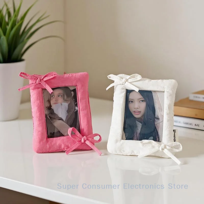 Affordable Bow Keychain Card Case; Lightweight Idol Picture Protection Cover Bag Ornament Gifts