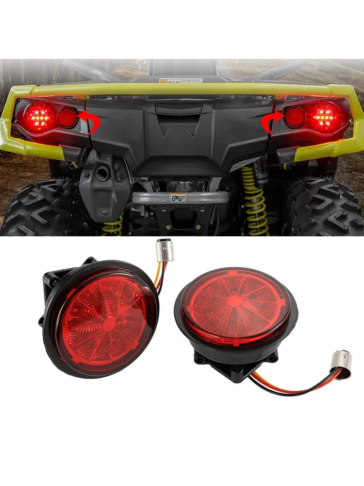 2 sztuki zmodyfikowanych tylnych świateł LED z żarówką pasującą do Can-Am Outlander Commander Maverick Renegade 710001645 Światło stopu tylnego hamulca samochodu — 2