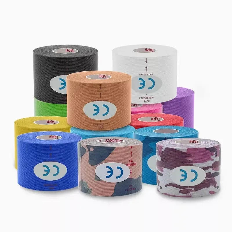 1/2pcs 7.5cm Tapes Kinesio Elastic Bandage Knee Pads Tapes Kinesiology Support Pads Locking Sports Self-Adhesive Bandage