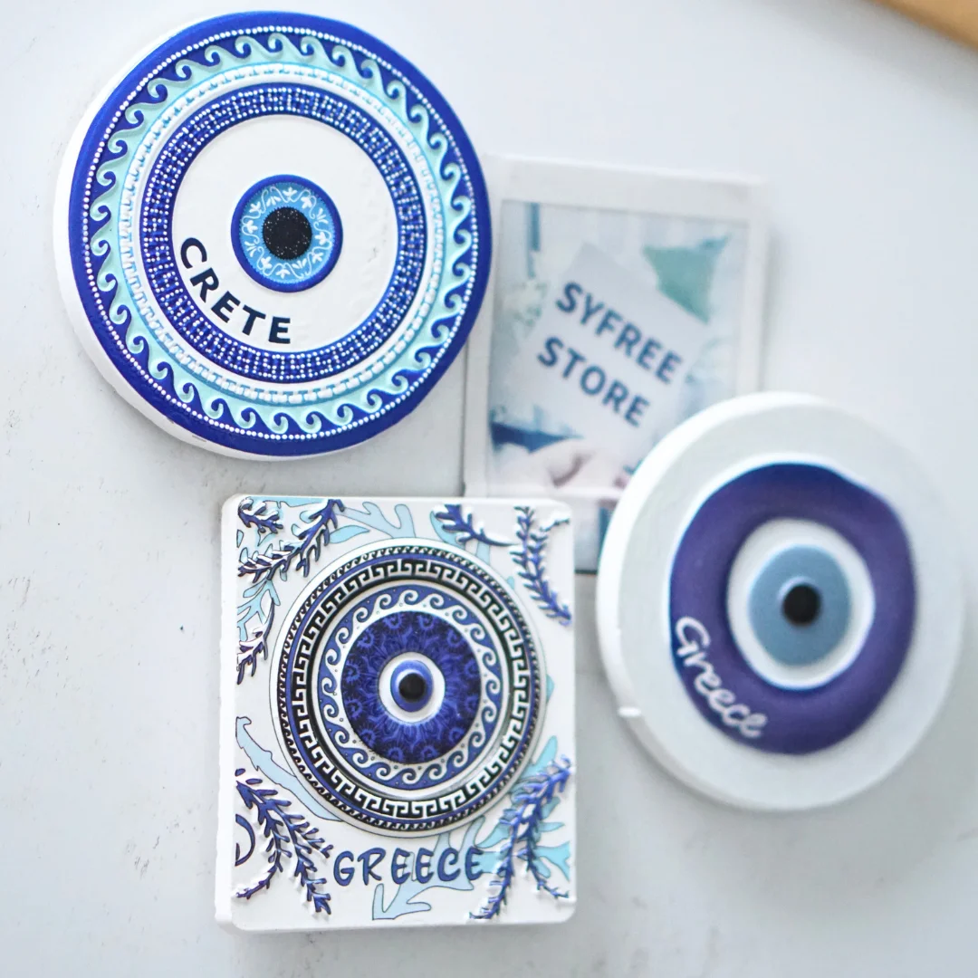 قطعة واحدة، مغناطيس الثلاجة اليونانية، مغناطيس الثلاجة المتخصصة اليونان، مغناطيس الثلاجة كريتي، مغناطيس الثلاجة للسفر اليونان، ثلاجة بيضاء وزرقاء