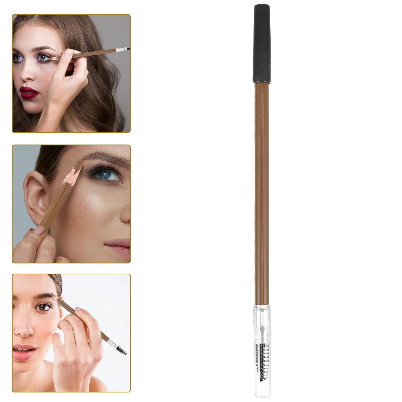 Pincel de sobrancelha de maquiagem à prova de suor para mulheres caneta lápis de sobrancelha lápis à prova d'água