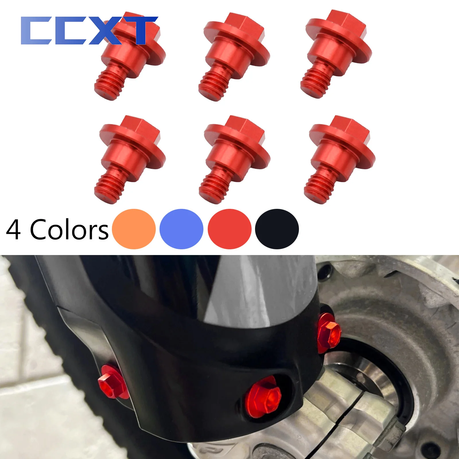 

6Pcs M6*12 Front Fork Guard Bolt Screw For GasGas EX EC MC 125-300 EXF ECF MCF 250-450 For KTM SX SXF XC XCF EXC EXCF 125-530